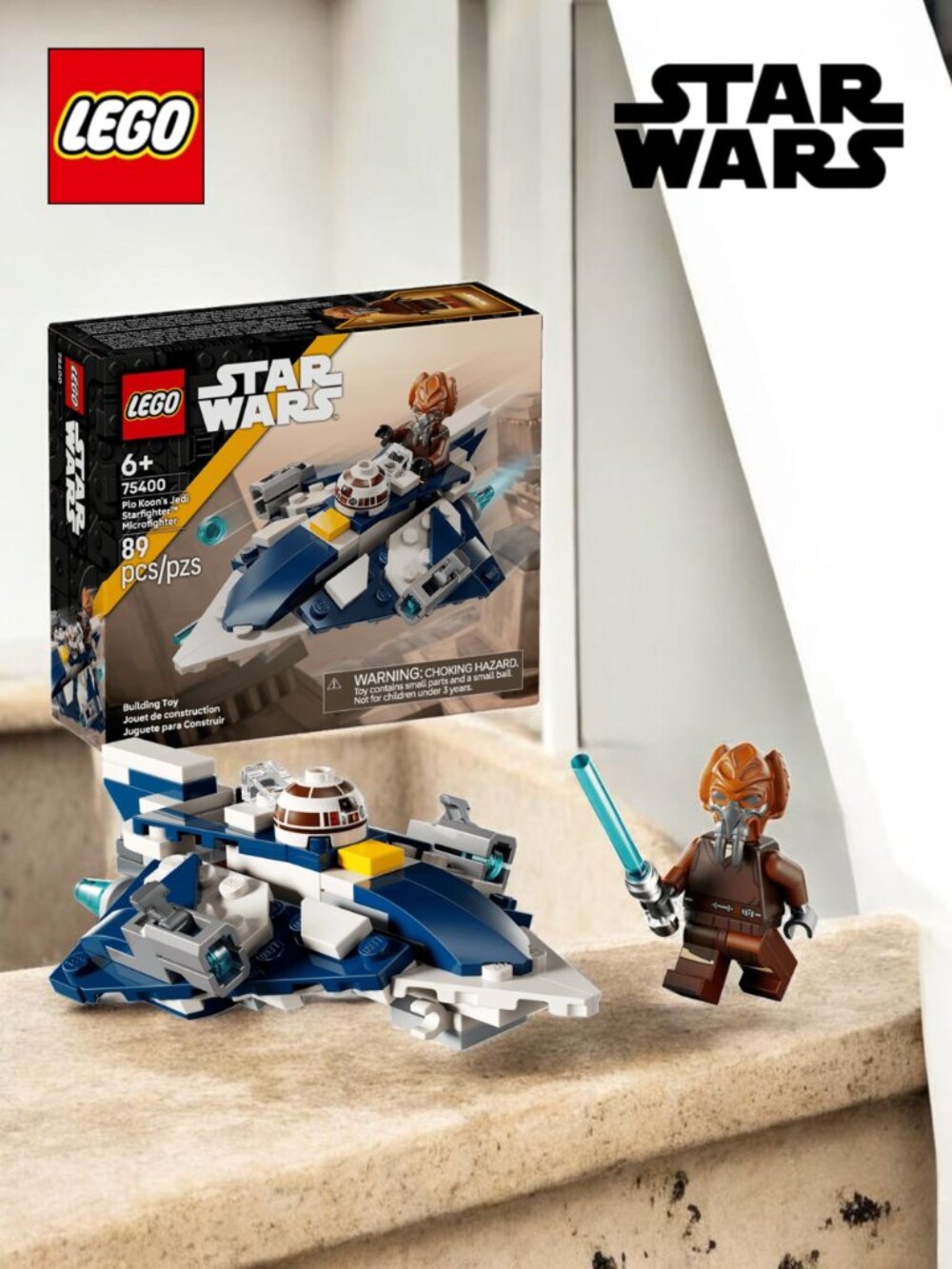 LEGO Star Wars: Plo Koon's Jedi Starfighter™ Microfighter Set #75400 (89 Pcs) T1